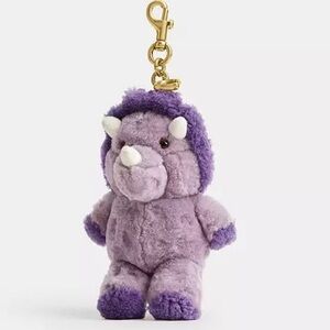 Coach Rexy 10th Birthday Trixy Dinosaur Bag Charm In Shearling (NWOT)
